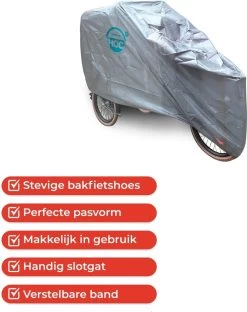 CUHOC Topkwaliteit Diamond Bakfietshoes Voor Grotere / Elektrische Bakfiets (met Huif) O.a. Bestemd Als: Babboe Hoes : Cruiser Hoes : Dolly Hoes : Vogue Hoes : Urban Arrow Family Hoes -Fiets Serie Winkel 950x1200