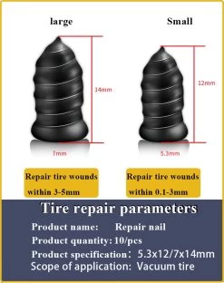 Merkloos Auto En Fietsband Banden Reparatieset Auto Motor Scooter Scootmobiel 4 Stuks - Bandenplakset - Proppenset - Auto Accessories -Fiets Serie Winkel 951x1200 3