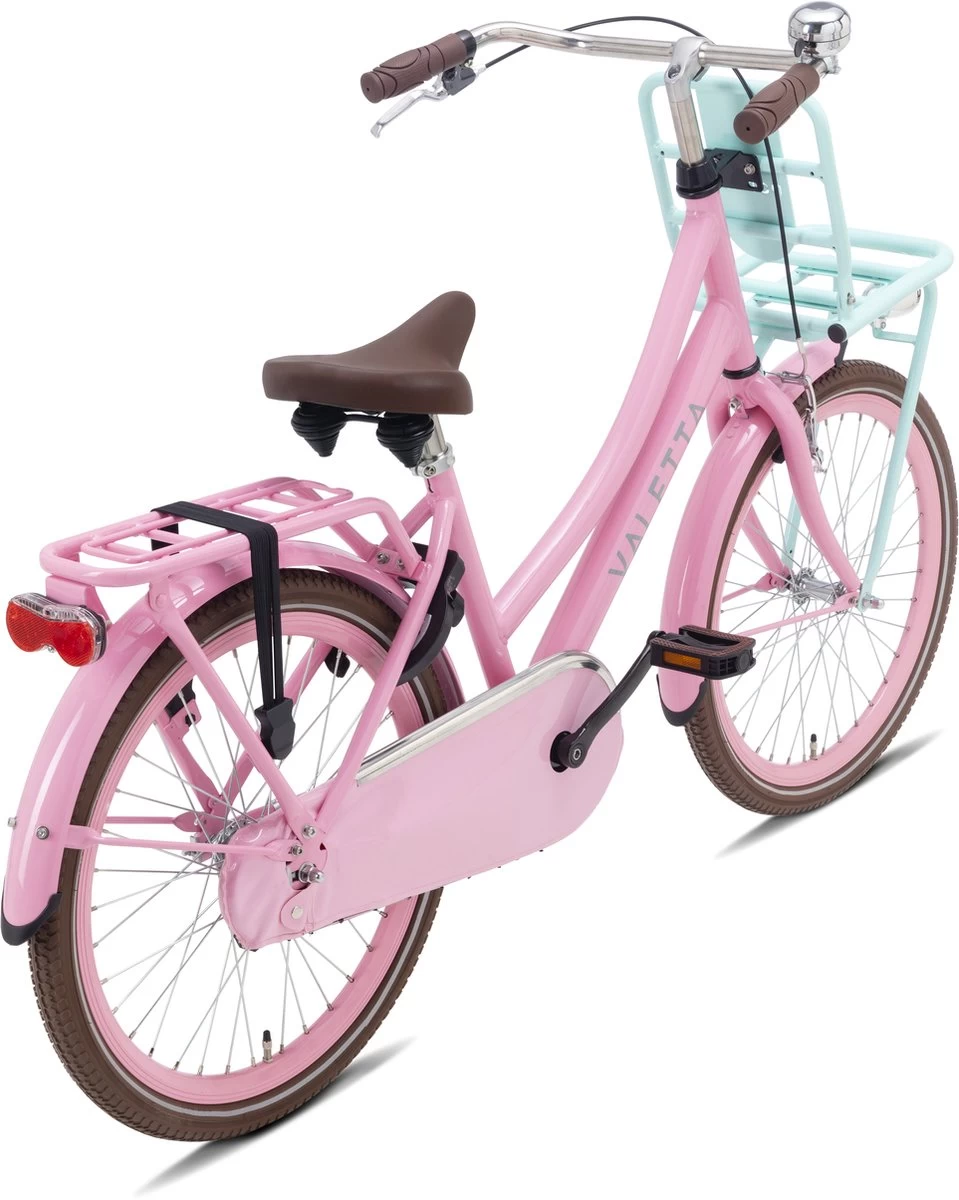 Valetta Cargo - Transportfiets - Meisjesfiets - 22 Inch - Mint Roze 3 Valetta Cargo - Transportfiets - Meisjesfiets - 22 Inch - Mint Roze - Afbeelding 3