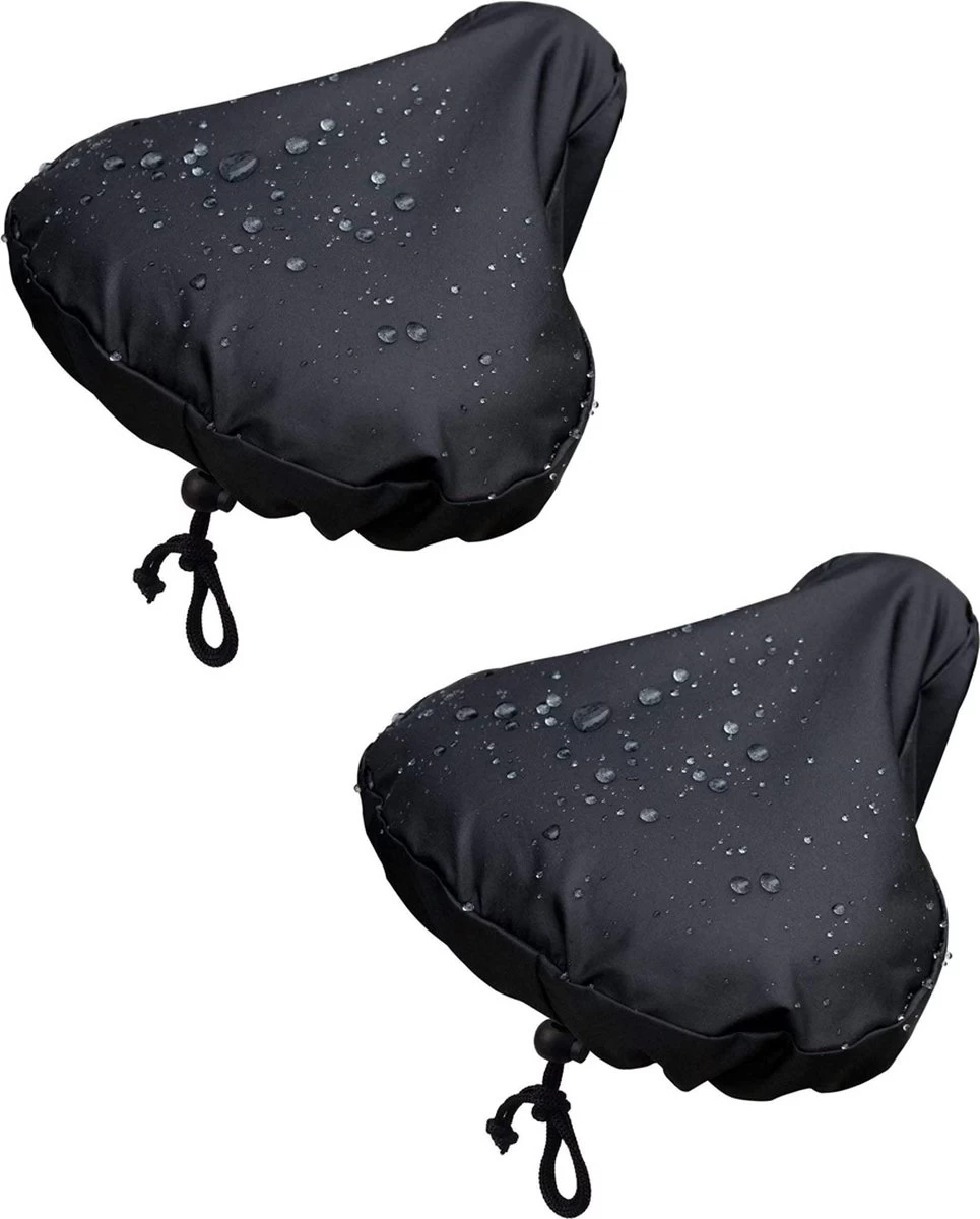Zadelhoes - 2 Stuks - Zwart - Universeel - Bescherming Van Je Zadel Tegen Weer En Wind 1 Zadelhoes - 2 Stuks - Zwart - Universeel - Bescherming Van Je Zadel Tegen Weer En Wind