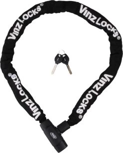 VINZ Olympus Kettingslot / Fietsslot Met Vaste Kop 8mm - 120cm