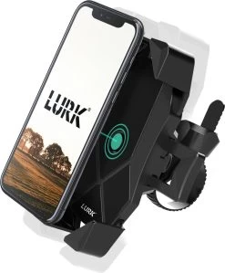 LURK® Telefoonhouder Voor Fiets/Motor/Scooter - Fietshouder – Fiets En Scooter Accessoires – Smartphonehouder Universeel - Schokbestendig - 360° Draaibaar – Tot 17 Cm